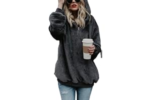 iChunhua Women Casual Sherpa Fuzzy Jumpers Fleece Hoodie Sweatshirt with Pockets
