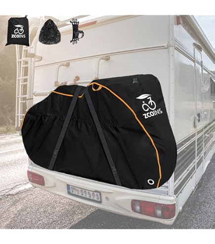 Wemjaly Fahrradabdeckung Für 2 Räder - 210x120x100cm Wasserdicht 900D