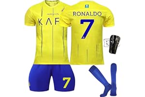 PANGKII Jeddah Maillots pour Fans de Sport, 2023 2024 Vêtements de Sport T-Shirt et Short Soccer Jersey Enfants et Adultes Maillots de Joueur de Football Garçon Maillot de Foot Custom