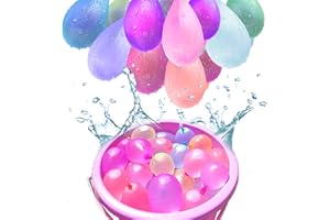 CUTECOOL 222 Stück Wasserbomben Selbstschließend Bunt Gemischt Wasserballons 60 Sekunden Schnellfüller Wasser Luftballons selbst verschließend ohne Knoten für Wasserspiele Sommer Party