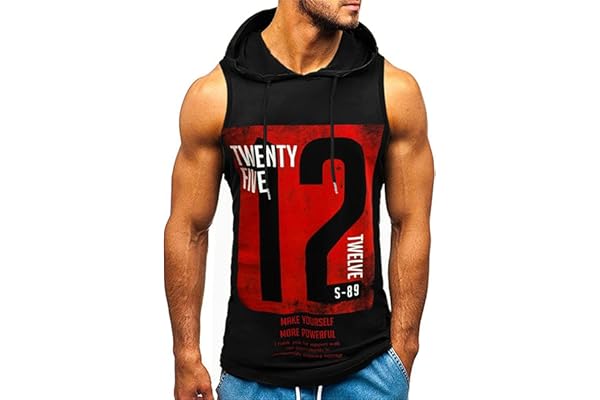 HOTCAT Debardeur Homme Débardeur de Sport T-Shirt Gilet sans Manche Maillot Bodybuilding Tank Top Stretch Fitness Gym