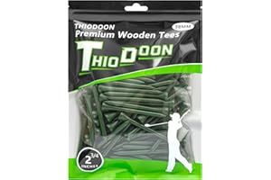 THIODOON Golf-Tees, weniger Reibung, Holz-Tees, Training für Golfspieler, professionelle Golf-Tees aus Naturholz, 100 Stück