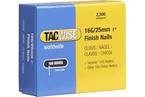 Tacwise 0666 Clavos de Acabado Galvanizados Tipo 16G / 25 mm, Paquete de 2500