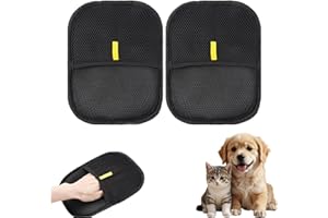 LAMVPINY Gant D'éPilation Pour Animaux, 2pcs Fourrure Aimant Poils De Chat, Fourrure Gant MagnéTique, Gant D'éPilation Chat Multifonctionnel For Washing, Deshedding And Care