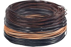 ‎RUBY RUBY ca.20m x 2mm Echtes Lederband Lederriemen,Classic Lederband Kette,Lederbänder für Ketten,Lederschnur für DIY-Schmuck Wie Armbänder,Halsketten und Uhrenarmbänder(Schwarz-2mm)