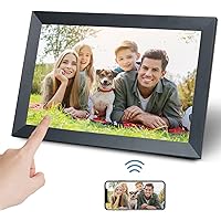 Aorpdd Digitaler Bilderrahmen WLAN 10.1 Zoll, HD IPS-Touchscreen Elektronischer Bilderrahmen mit 32 GB Speicher, Automatische