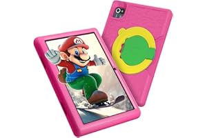 HotLight Kinder Tablet 10 Zoll, Android 13 Tablet für Kinder with Quad Core Processor, 6GB RAM + 64GB ROM + 128GB SD-Erweiterung, 5000 mAh, WLAN, Bluetooth, Tablet mit Dual-Kamera - Rosa