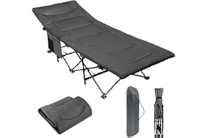 ALPIDEX Brandina Campeggio Letto Campo Pieghevole Caricabile Fino 200 kg Lettino Tenda Portatile Cuscino Leggero Borsa Trasporto