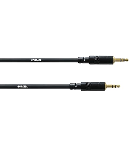 Câble Y Mini-Jack Stéréo Vers 2 RCA Cordial - 1,5 M - Pour Connexion Audio