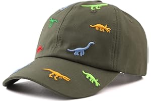 XIAOHAWANG Summer Baseball Cap for Boys Girls Adjustable Sports Cap Children with Dinosaur Embroidery Peaked Cap Children UV Protection 2–6 Years