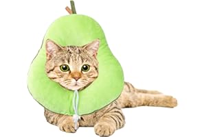 NONE/BRAND Collar isabelino Suave para Gatos, Collar de Cono de Gato Suave y Suave para recuperación de Mascotas con Borde Suave Ajustable para Mascotas para lamer antimordeduras (1 Unidad, Aguacate Verde, M)
