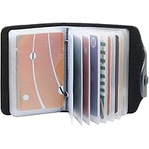 Portacarte In Pelle Con 26 Tasche - Portafoglio Carte Di Credito Elegante Per Uomo E Donna