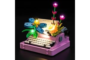 BRICKBLING Led Licht Set Kompatibel mit Lego Typewriter with Flowers 31169 (Kein Modell), Dekorationsbeleuchtungsset Compatible with Lego Typewriter with Flowers Bausteinen Modell
