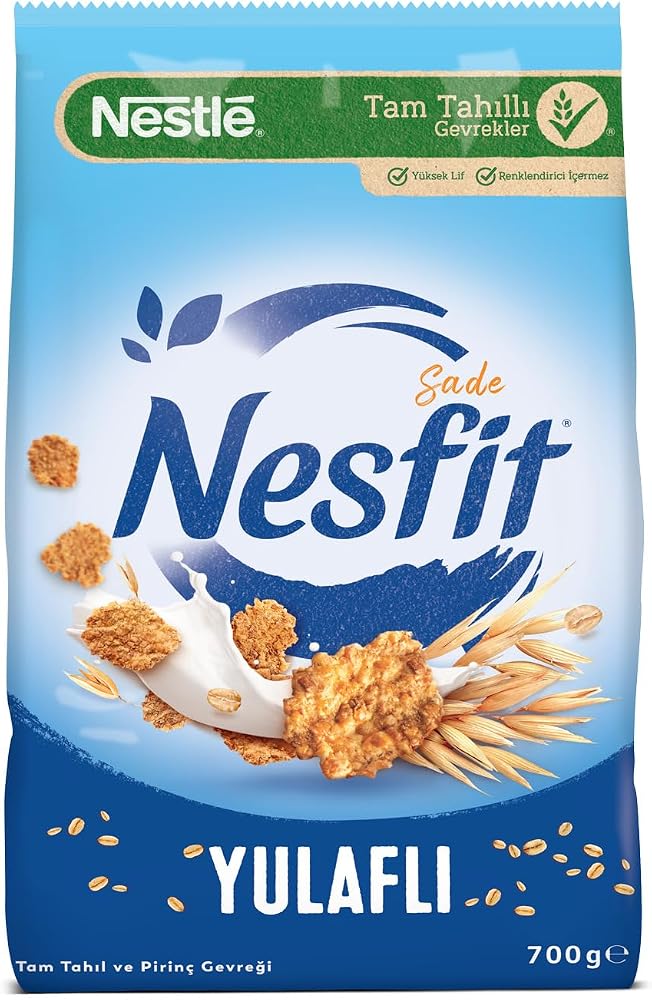 Nesfit Sade Tam Tahıl ve Pirinç Gevreği 700 g