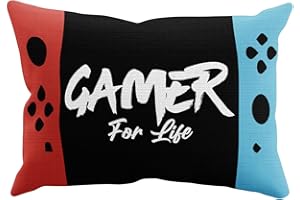 GAMER Rectangle Cushion Pillow | Super Soft Two Sided For Life Design | Perfect for Any Room Or Bedroom, Multi, 40 x 25cm