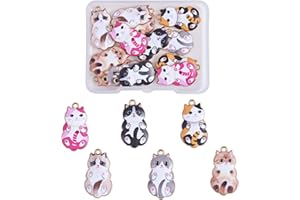 COGCHARGER Colgante de elefante esmaltado a granel, colgante de elefante colorido para joyería, collar, aretes, manualidades