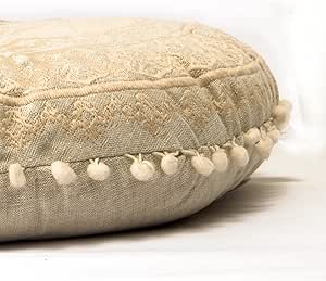 Stylo Culture Bodenkissen 80x80cm - Indisch Bestickt Boho Sitzkissen