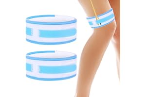 DSLSQD Dispositivo de estabilización de catéter Foley, 2 piezas, soporte para bolsa de catéter, correas de bolsa de drenaje de orina, suministros de catéter para hombres y mujeres (blanco y azul)