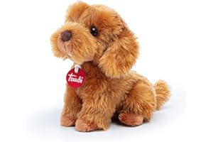 Trudi Barboncino Toy Oliver Seduto Cane Peluche Gioco, Regalo Natale e Compleanno | 15x20x18cm Taglia S | Classici Cani Peluche | Modello 22332