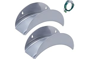 Relaxdays Portatubo da Parete, Set 2 Supporti per Tubi Giardino 30 m e 1/2", Sostegni in Metallo per Pompa Acqua, Grigio