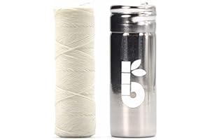 Hilo Dental Seda | Botella + 50m Hilo Dental | Hilo Dental Biodegradable | Bote Dispensador Reutilizable de Acero Inoxidable | Hilo Dental Sostenible | Higiene Dental| Bambaw