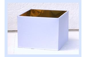 PAOLO ROSSI Paralume coprilampada in tessuto bianco interno oro - produzione propria - made in Italy (quadrato, cm 40)