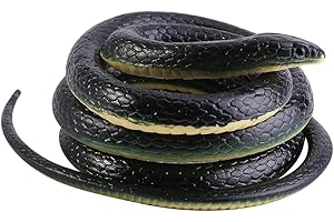 VBESTLIFE Gumowy wężyk, 130 cm długości, realistyczny miękki wężyk, zabawka, zwierzę śmieszny gadżet na, 1 sztuka