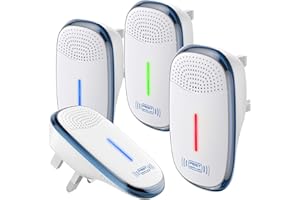 T-MENG Ultrasonic Pest Repeller, 4 Packs, 2025 Upgraded Electronic Indoor Plug in for Insects, Mice,Ant, Mosquito, Spider, Rodent, Roach, Mosquito Repellent for Children and Pets' Safe [White]