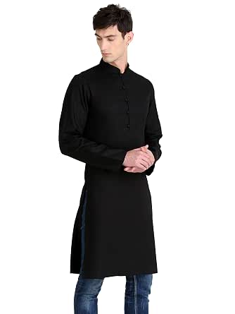 Buy Raas Men Black Pure Cotton Kurta 