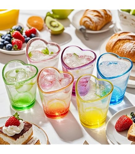 10 Verres à Liqueur Plastique Forme Cœur 30ml - Rose - Réutilisables Pour Fêtes Et Mariages