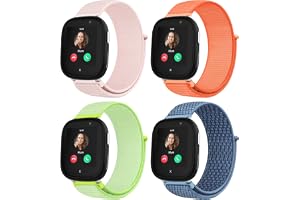 Raradev 4 stycken barnnylonloop kompatibla med Xplora X6 Play armband, 20 mm mjuka, justerbara kardborrband, lätta att bära för Xplora X6 Play/X6 Pro/Anio6/Anio5, flickor, pojkar