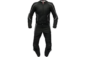 ‎XLS XLS Lederkombi, Herren Zweiteiler, Schwarz, matt, Echtleder, zweiteilige Motorradkombi (62)