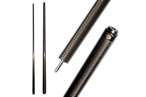 KHEALING Queue de billard en fibre de carbone de 58 pouces, structure 1/2, connecteur à 3 dents, pointe de 12,4 mm, 540-567 g, convient pour les joueurs de billard professionnels