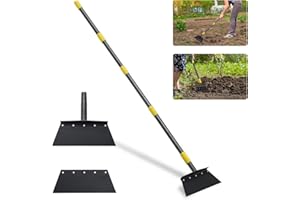 LAIDER HEROS Pala di Pulizia Multifunzionale Distaccabile,220cm Pala da Giardino di Pulizia Diserbo Pala Piatta in Acciaio,Strumento per Piantare Diserbo all'Aperto,Pala per Diserbo/2Lame