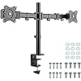 RICOO Support PC pour 2 écrans TS5811 Double Bras Orientable Inclinable Moniteur 15-27 Pouces (38-69cm) Fix ation de Table VE