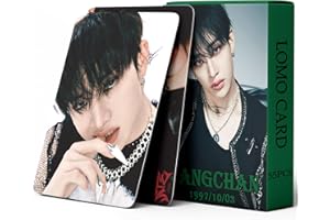 PYAJUU Stray Kids Photocards Kpop Stray Kids ATE Album Photocards 55PCS StrayKids Lomo Cards ATE Photo Cards Straykids Merch Felix Photo Hyunjin Postcards (Bangchan)