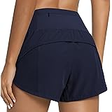 QUEENIEKE Korta sportbyxor för kvinnor, hög midja, löparshorts, cykelbyxor, ogenomskinliga, snabbtorkande med innertrosa för