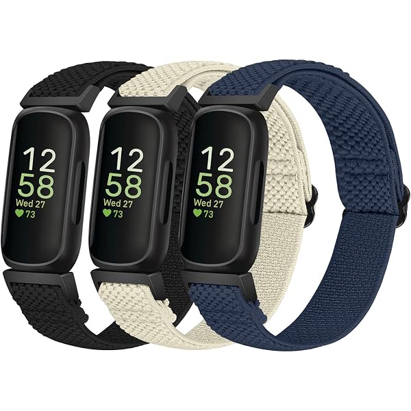 Lot De 3 Bracelets Nylon Pour Fitbit Inspire 3 - Réglables Confortables Homme Et Femme