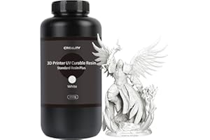 ‎CREALITY Creality 3D-Drucker Resin, UV 405nm Standard Photopolymer Resin mit hoher Genauigkeit, Geruchsarm, Schnelle Aushärtung, Hervorragender Fließfähigkeit für LCD 3D Drucker (Weiß, 1000g)