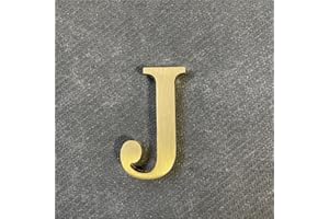 BWRMHME Adhesivo de latón macizo de 2.6 pulgadas, letras inglesas, adorno de letras del alfabeto de metal, letras y números autoadhesivos de pared, señalización de dirección de casa, números de puerta,