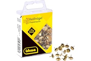 Idena 334026 - Punaises, 200 pièces, couleur laiton