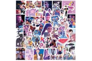KEULABLEN 110 Stück Kpop Stickers, Coole Anime-Filme-Aufkleber, Vinyl Wasserdichte Graffiti Aufkleber für Laptop Gepäck Party Supplies, Jugendliche und Erwachsene