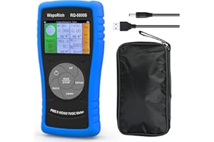 WAPORICH 3-in-1-Luftqualitätsmonitor RQ-5800S, Formaldehyd-Detektor, TVOC, HCHO-Monitor zum Testen von PM2,5, PM10, HCHO, TVOC, USB-wiederaufladbar für Innen, Außen, Schlafzimmer