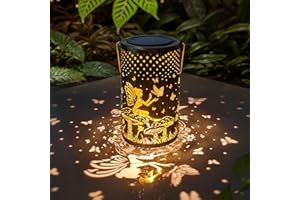 MIFXIN Birthday Gifts for Women, Unique Angel Solar Lantern Garden Ornaments Outdoor, Waterproof Garden Decorations Lanterns, Perfect Presents for Mum Grandma for Table Patio Balcony Yard
