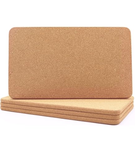 NIJIALGEXPY Cork Trivets Set Of 4 - 8 Inch Heat Resistant Cork Coasters For Kitchen & Table Protection