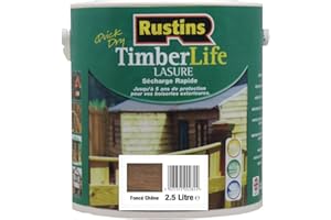 Rustins Timberlife - Lasure teintes de bois - extérieure - UV et 5 ANS Protection - Chêne foncé - 12m²/L - 2.5 Litre (TLDO2500MD)