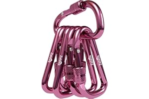 ‎ZALAVA Zalava Neu Mini Schlüsselanhänger Karabiner, 6 Pcs Karabiner mit Schraubverschluss Aluminium Mehrfunktionale 6cm Karabinerhaken für Camping, Angeln, Wandern Oder Reisen
