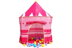 LVL25 LEVEL25 Castillo Tienda Infantil Plegable para niños y niñas, Interior y Exterior, Rosa