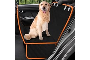 RISVOWO Hundedecke für Auto Rückbank, Kofferraumschutz Hund Gesteppt mit Seiten, Kratzfeste und Wasserabweisende Autositzbezüge, Anti-Rutsch Hunde Autositz, Hundematte für Rücksitzbank(137 * 147CM)