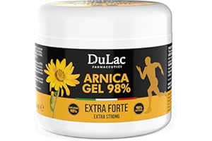 DULÀC FARMACEUTICI 1982 DuLàc, Żel z Arniką 98% z Olejkiem Buriti, Tymiankiem i Mentolem, Odpowiedni do Masażu Skóry Mięśni i Stawów, Testowany Dermatologicznie, Testowany na Nikiel, Wyprodukowany we Włoszech, 500 ml